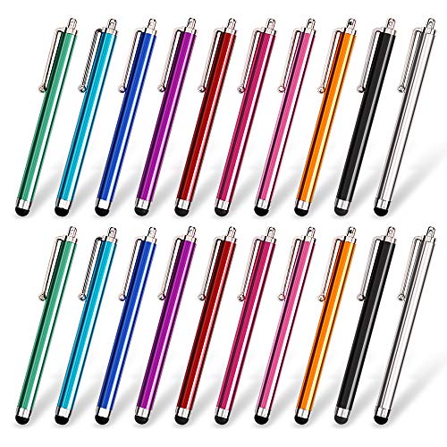 homEdge Stylus Set of 20 Pack, Universal Capacitive Touch Screen Stylus Compatible with iPad, iPhone, Samsung, Kindle Touch, Compatible with All Device with Capacitive Touch Screen – 10 Color - Image 1