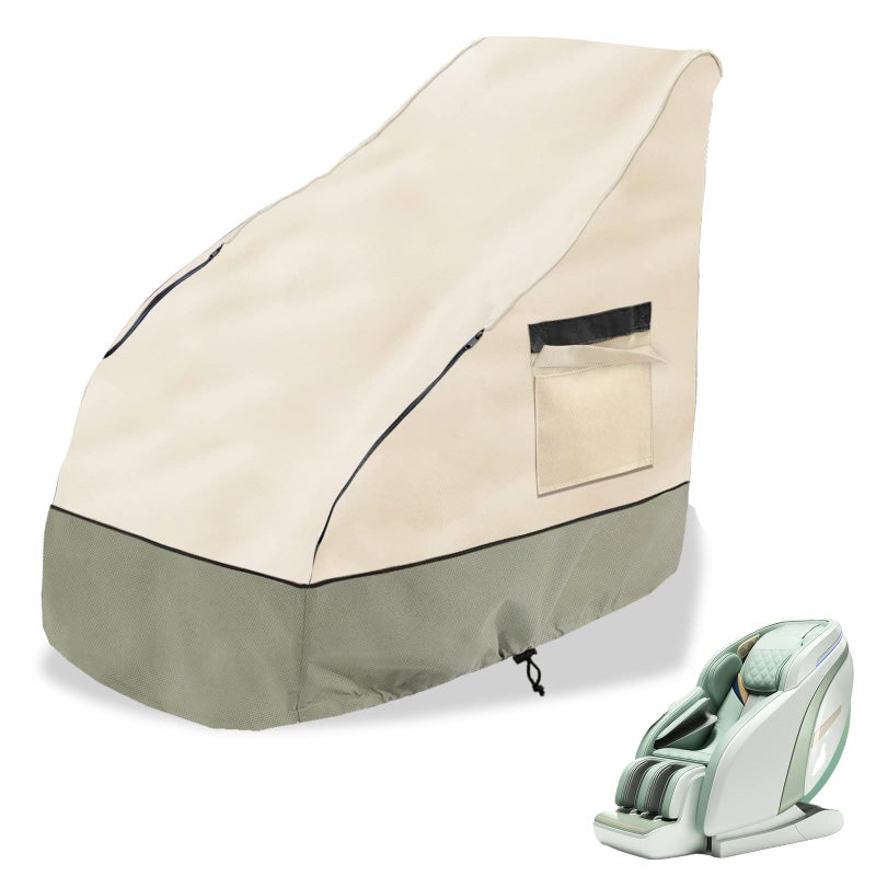 Aacabo Massage Chair Cover 600D Oxford Cloth Full Body Shiatsu Massage Chair Protective Cover with Drawstring Waterproof Dustproof