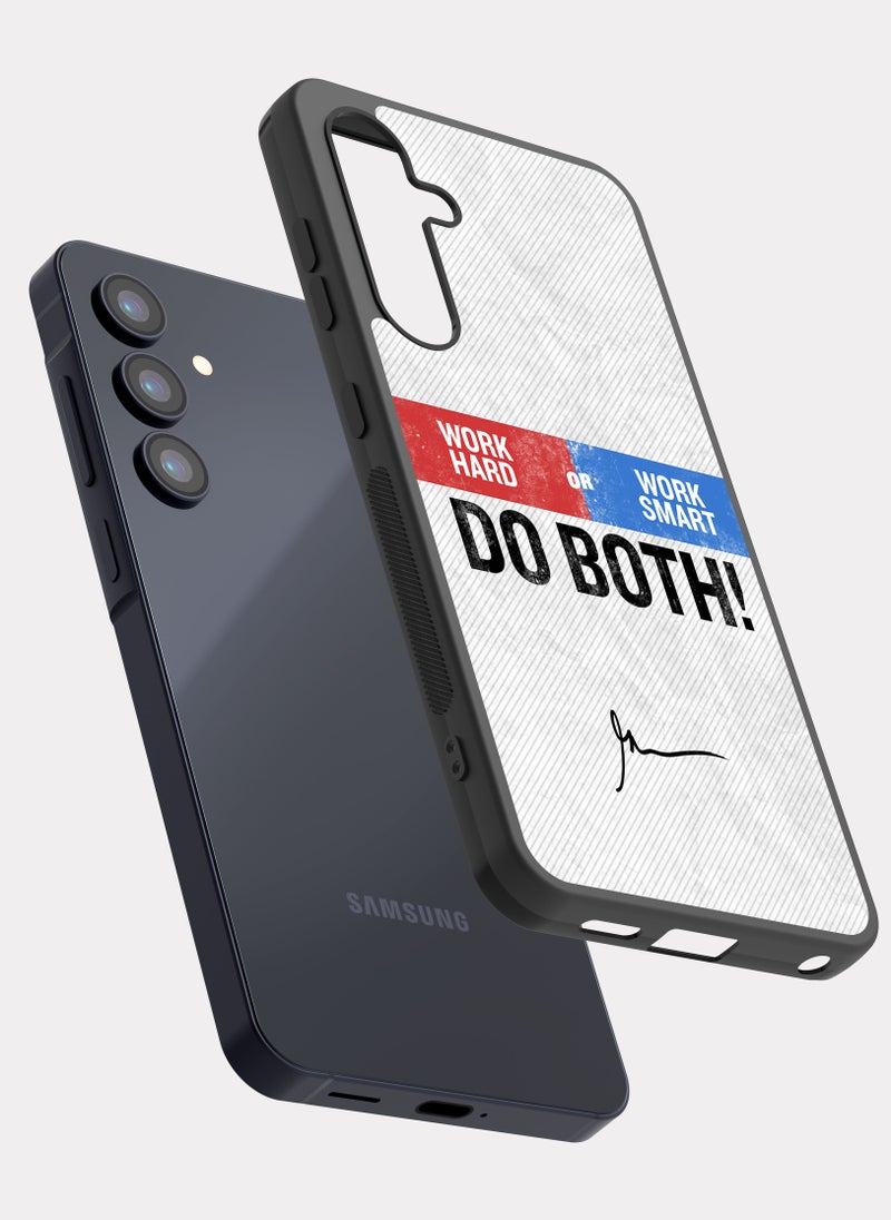 بكسلات كفر سامسونج جالكسي ايه 35 اقتباس انجليزي اعمل بجد أو اعمل بذكاء - Image 2