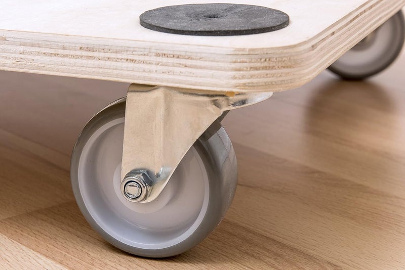 Metafranc Transport Roller 590 x 490 mm, 200 kg, Plywood, PU, brake - Image 3