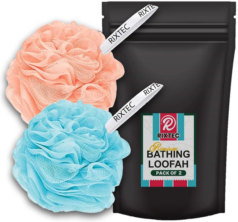 RIXTEC Premium bathing loofah body for men and women (PACK OF 2) - Image 1