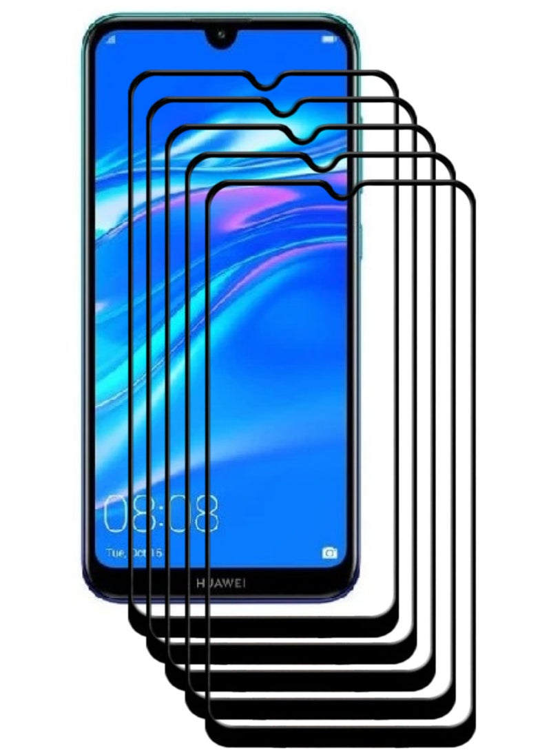 ACLIX 5 Pieces Antistatic ESD Dustproof Premium Quality High Definition Tempered Glass Screen Protector Designed For Huawei Y7 (2019) - Image 1