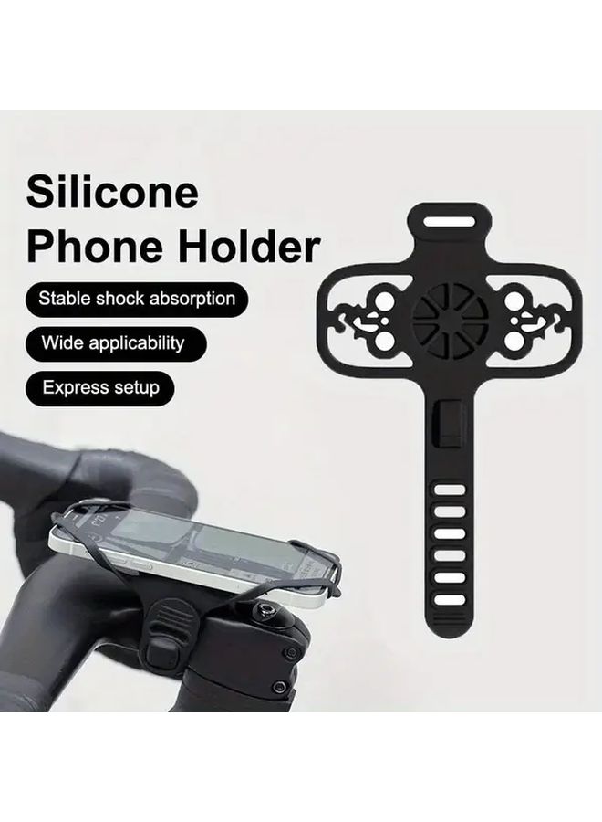 Red Silicone Bicycle Phone Mount Universal Clip For 4 To 7 Inch Mobile Devices - Image 1