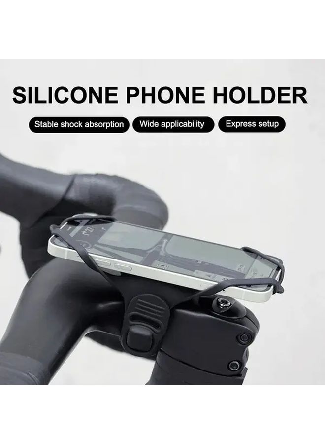 Red Silicone Bicycle Phone Mount Universal Clip For 4 To 7 Inch Mobile Devices - Image 5