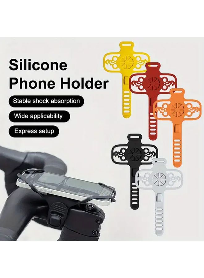 Red Silicone Bicycle Phone Mount Universal Clip For 4 To 7 Inch Mobile Devices - Image 2