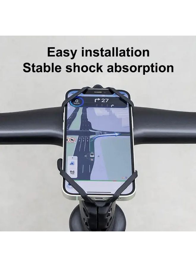 Red Silicone Bicycle Phone Mount Universal Clip For 4 To 7 Inch Mobile Devices - Image 3