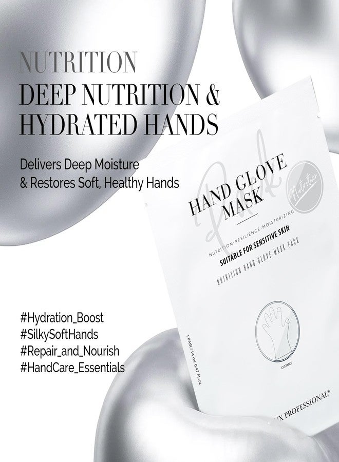DLUX PROFESSIONAL Hand Mask - 5 Packs of 2 Nutritious Fragrant Hand Mask Gloves, Protein Rich Moisturizing Gloves For Dry Hands, Single Use Hand Masks for Dry Cracked Hands Overnight - Image 2
