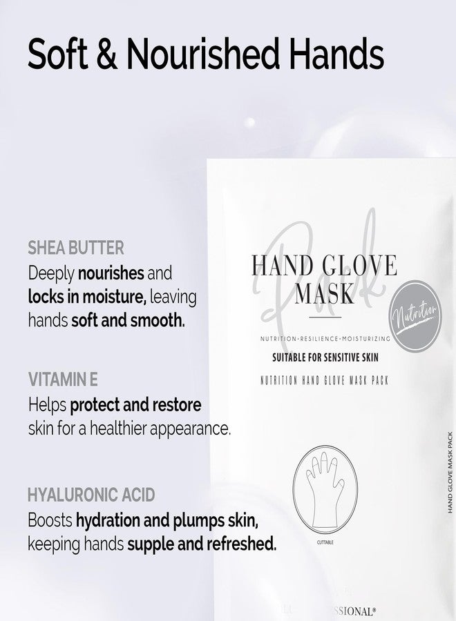 DLUX PROFESSIONAL Hand Mask - 5 Packs of 2 Nutritious Fragrant Hand Mask Gloves, Protein Rich Moisturizing Gloves For Dry Hands, Single Use Hand Masks for Dry Cracked Hands Overnight - Image 3