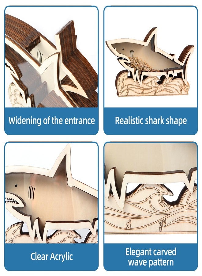 swakuszy Shark Tooth Display Case 14 Inch Wooden - Large Shark Tooth Holder for Collectors, Shark Teeth Holder Case for Shark Tooth Display and Storage - Solid Wood Shark Tooth Collection Case - Image 5