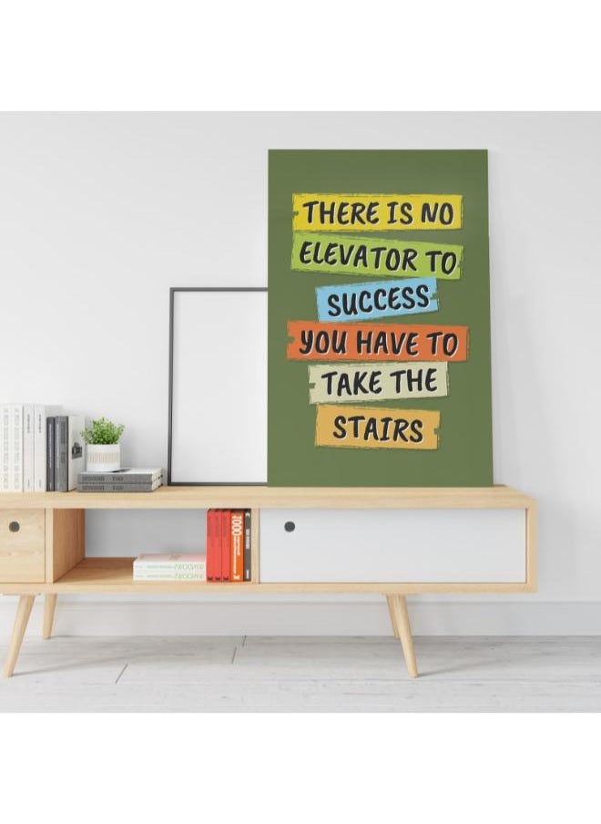 Home Gallery - There is no elevator to success you have to take stairs motivation postcard - Image 1