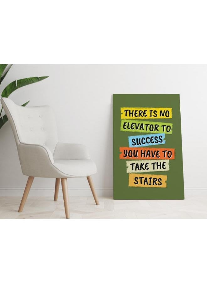 Home Gallery - There is no elevator to success you have to take stairs motivation postcard - Image 1