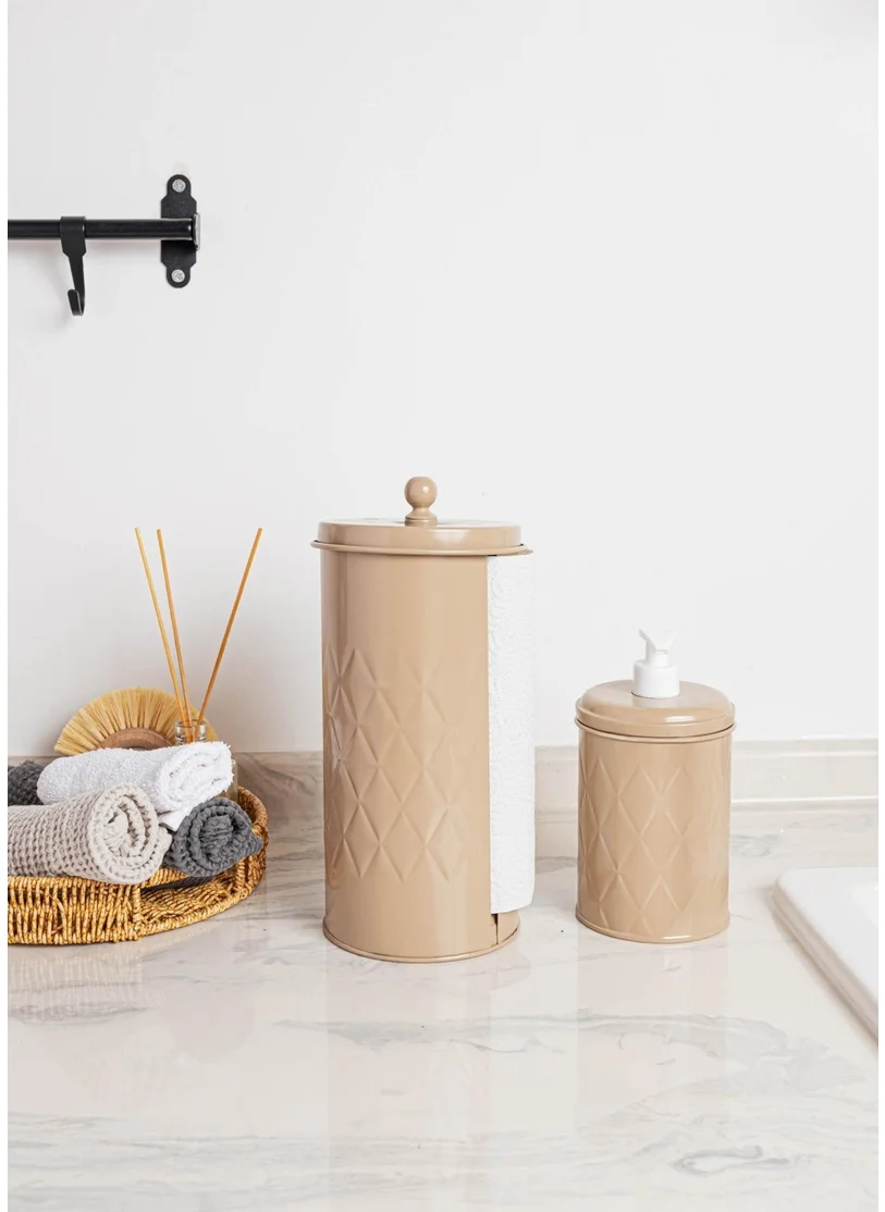 The Mia Prism Liquid Soap Dispenser Caramel 500 ml