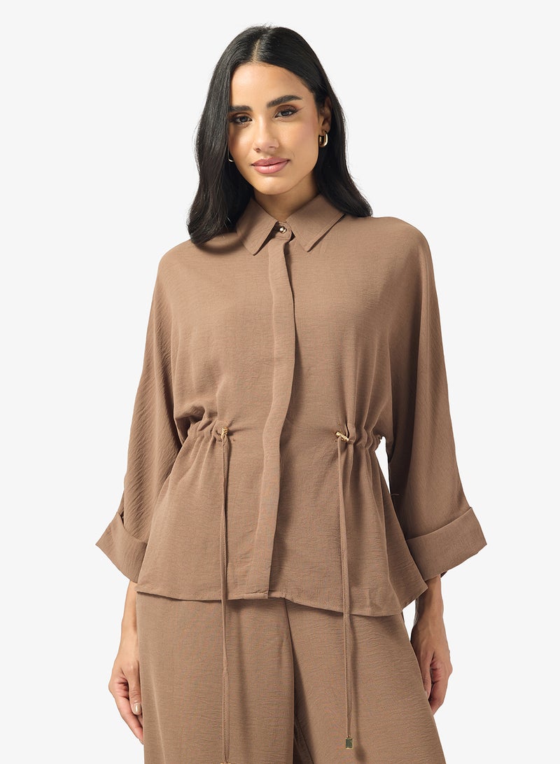 جينجر طقم قميص وبنطلون برباط - Image 3