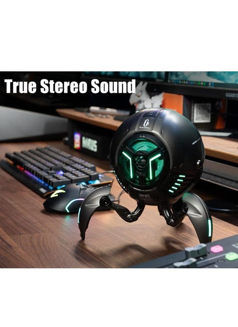 Gravastar - Gravastar G1 PRO_BLK Mars Pro speaker born with a dual speaker system design Bluetooth 5.0, 15H battery life, and TWS Matte Black - Image 1