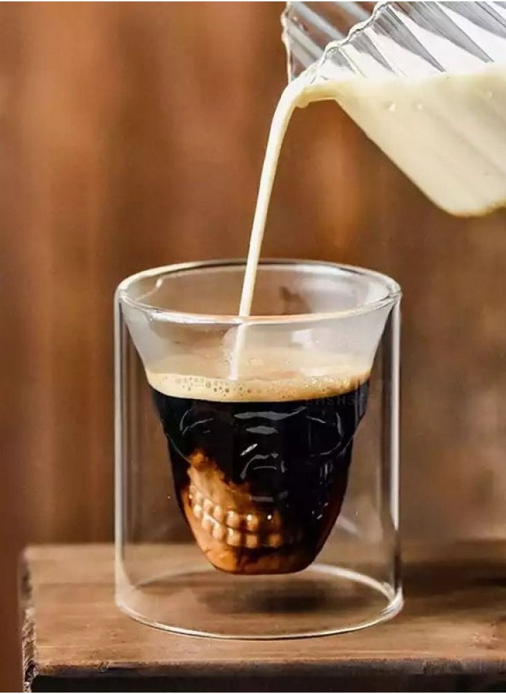 Generic - Glass cup with skull head design - Image 1
