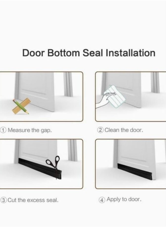 Generic Door Draft stopper, Bottom Seal for Exterior & Interior Doors Blocker for Insects Dust Noise and weather Stripping  - Image 2