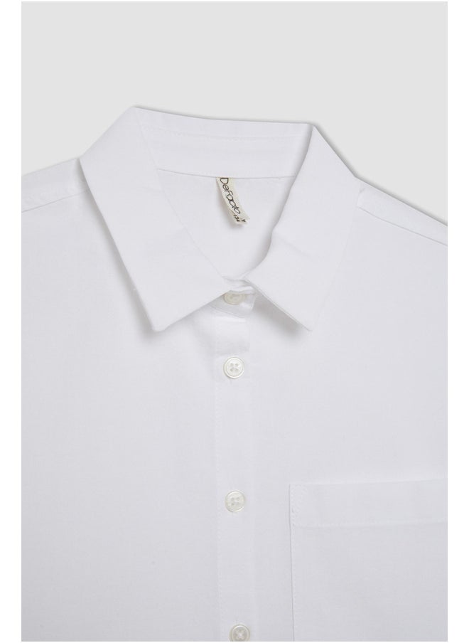 DeFacto - Girl Woven Oversize Fit Long Sleeve Shirt - Image 1