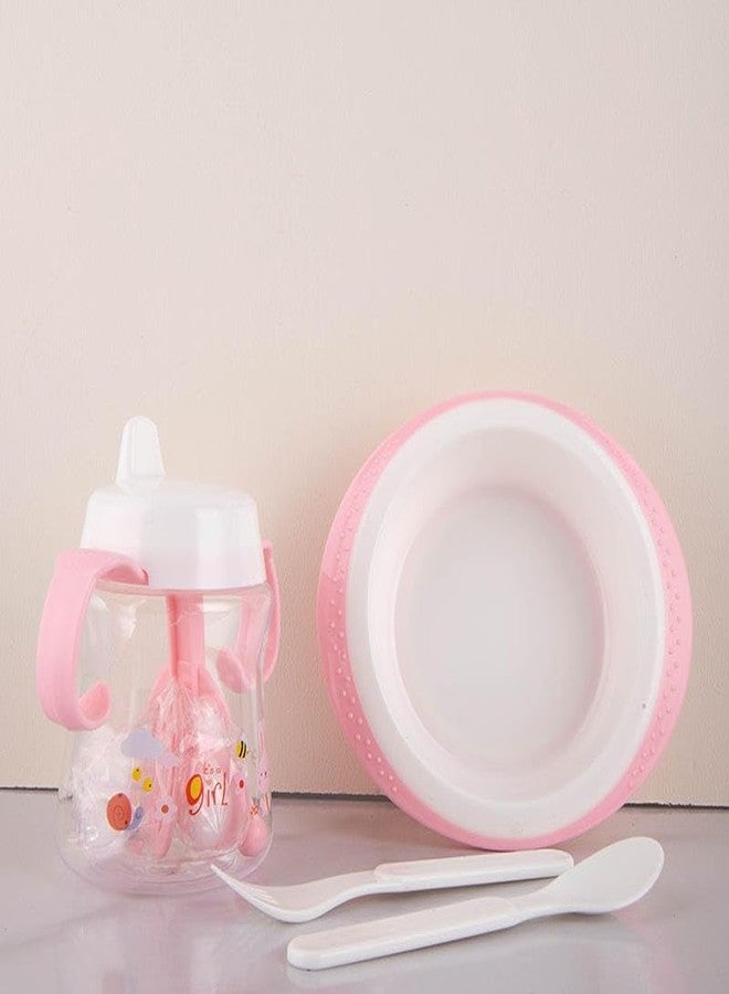 Cazuela Baby Feeding Tableware Series, Children Feeding Set, Milk Water Bottle Feeding Kit for Babies, Toddler Feeding Training Set (5 in 1) - Image 4