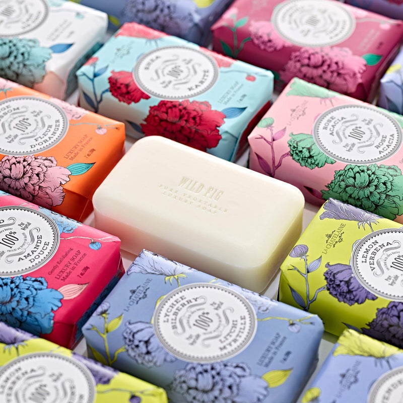 La Chatelaine Luxury Bar Soap | Natural Shea Formula (Lychee Bilberry, 7 oz) - Image 2