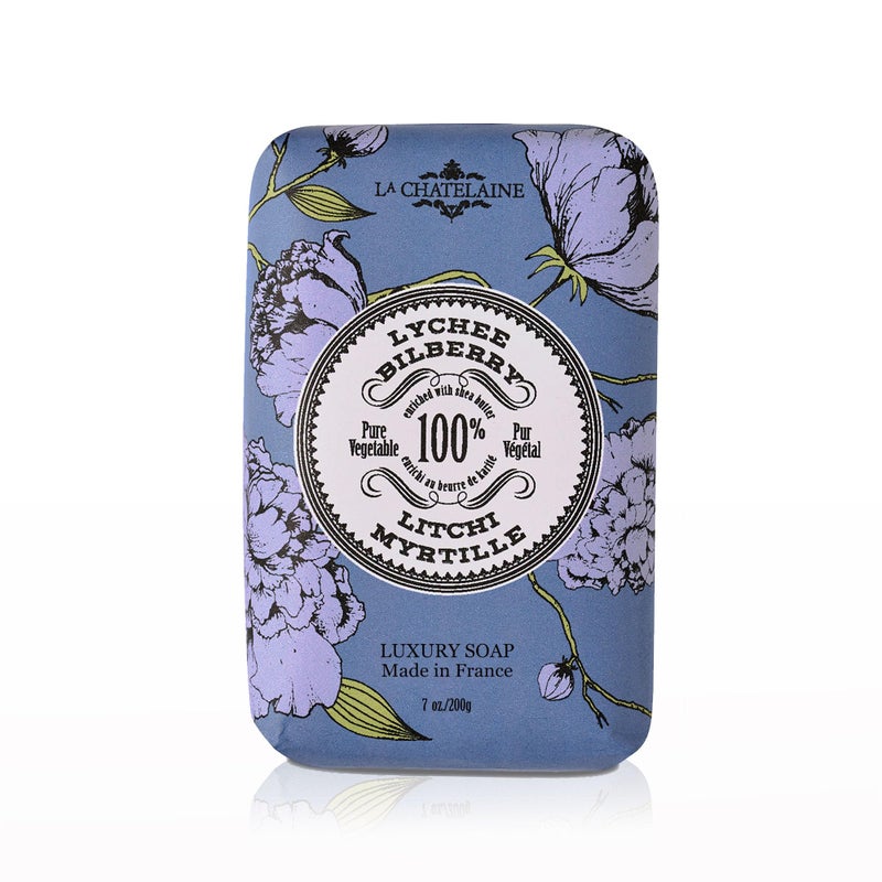 La Chatelaine Luxury Bar Soap | Natural Shea Formula (Lychee Bilberry, 7 oz) - Image 1