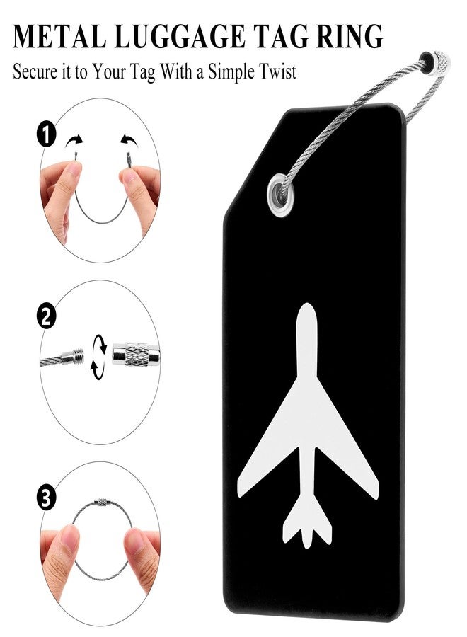 Gostwo Silicone Luggage Tag Baggage Handbag School Bag Suitcase Instrument Tag Label by Gostwo（Black） - Image 2
