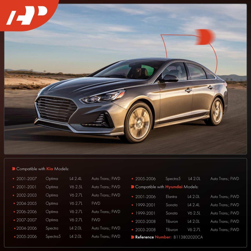A-Premium Transmission Output Speed Sensor Compatible with Hyundai Elantra Sonata Tiburon Kia Optima 2001-2007 Spectra Spectra5 2004-2006 DOHC Petrol - Image 2