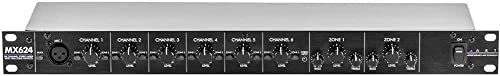 ART MX624 6channel Stereo Mixer with Dual Zone Outputs