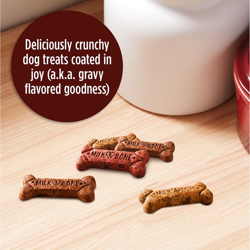 Milk-Bone Gravy Bones Dog Treats with 4 Savory Meat Flavors Coated in Gravy, 7 Pound - Image 2
