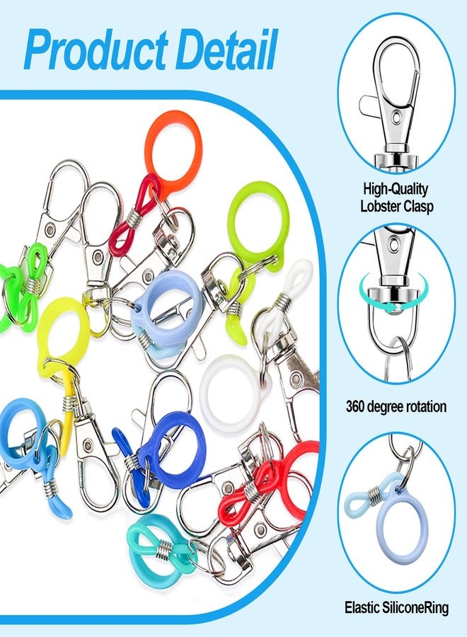Binxus 20 Pcs Colorful Silicone Pen Holder Clip, Badg Pen Clip with Lobster Clasp, Nurse Supplies, RN Badge Buddy, Badge Reel Accessories - Image 3