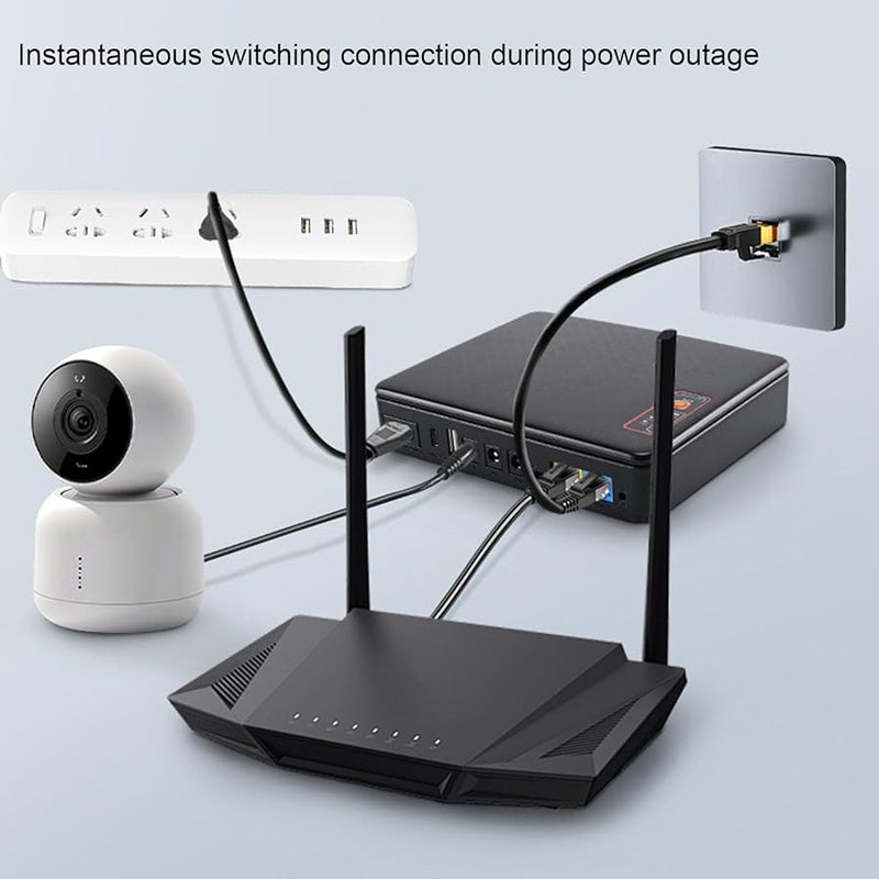 Mini UPS Battery Backup 12000mAh Uninterrupted Power Supply For Router Modem Security Camera US Plug - Image 5