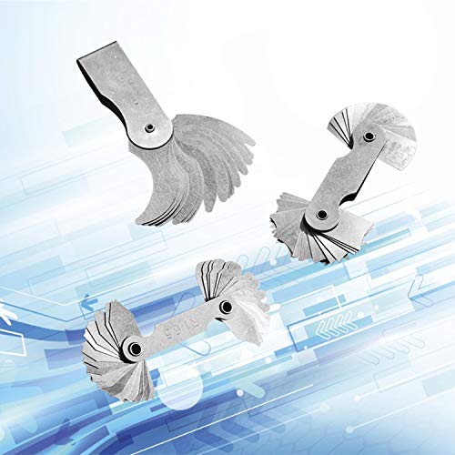 Together-life 5Pcs Stainless Steel Radius Gauge, Portable Concave Convex External Internal Arc Measuring Tool Radius Fillet Gauge Set R0.3-1.5mm/ R1-6.5mm/ R7-14.5mm/ R15-25mm/ R25-50mm - Image 5
