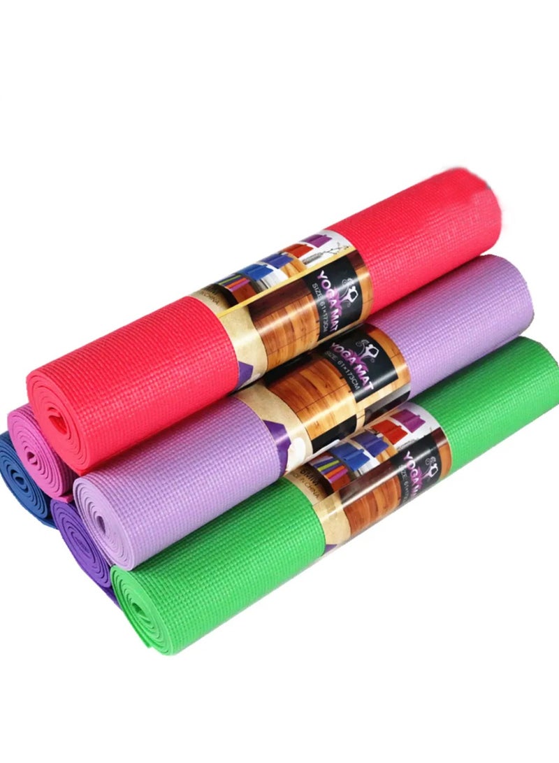 Generic Fitness All Purpose 6mm Extra Thick High Density Anti-Tear Exercise Yoga Mat with Carrying Strap with Optional Yoga Blocks, Multiple Colors  - Image 5