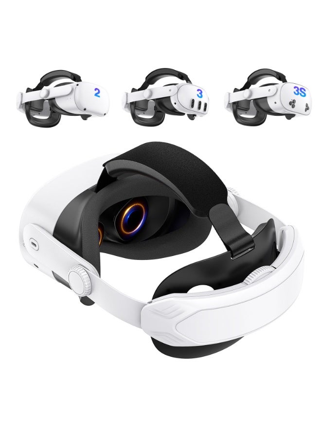 كينجمازي حزام الرأس لميتا كويست 3S / كويست 3 / كويست 2 حزام الرأس ، استبدال حزام النخبة الراحة القابلة للتعديل ، اكسسوارات سماعة الواقع الافتراضي حزام الدعم المحسن والراحة والحد من الضغط - Image 1