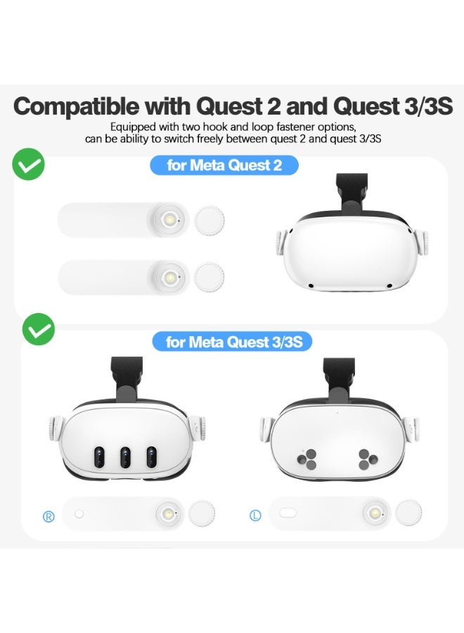 كينجمازي حزام الرأس لميتا كويست 3S / كويست 3 / كويست 2 حزام الرأس ، استبدال حزام النخبة الراحة القابلة للتعديل ، اكسسوارات سماعة الواقع الافتراضي حزام الدعم المحسن والراحة والحد من الضغط - Image 5