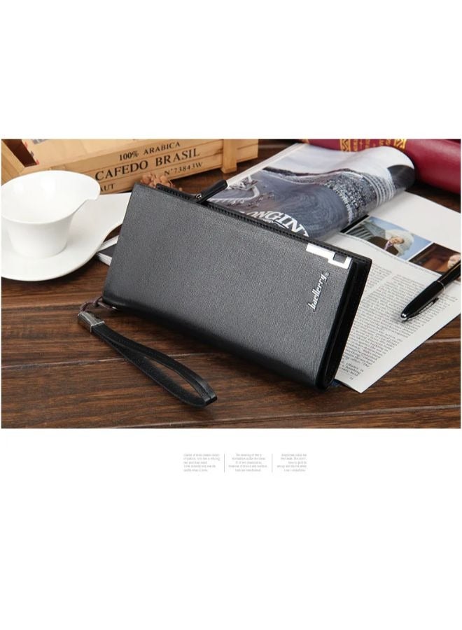 Wallet For Money And Cards Multiuse Unisex Black