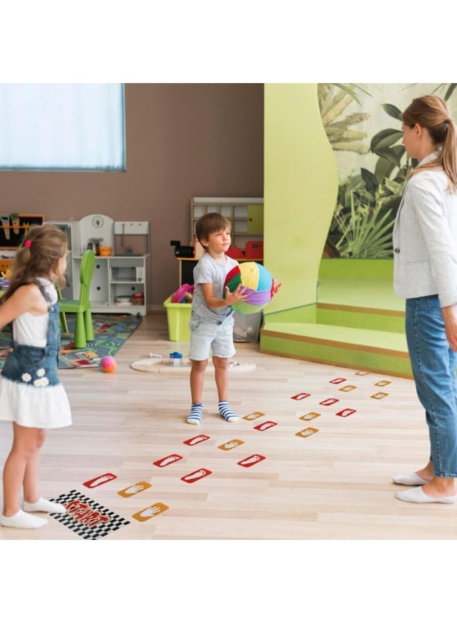 3-Piece Set of Colorful Hand and Footprint Floor Stickers – Fun and Educational PVC Decals for Kids' Rooms, Classrooms, and Home Décor, Perfect for Interactive Play and Learning, Self-Adhesive and R  - Image 5