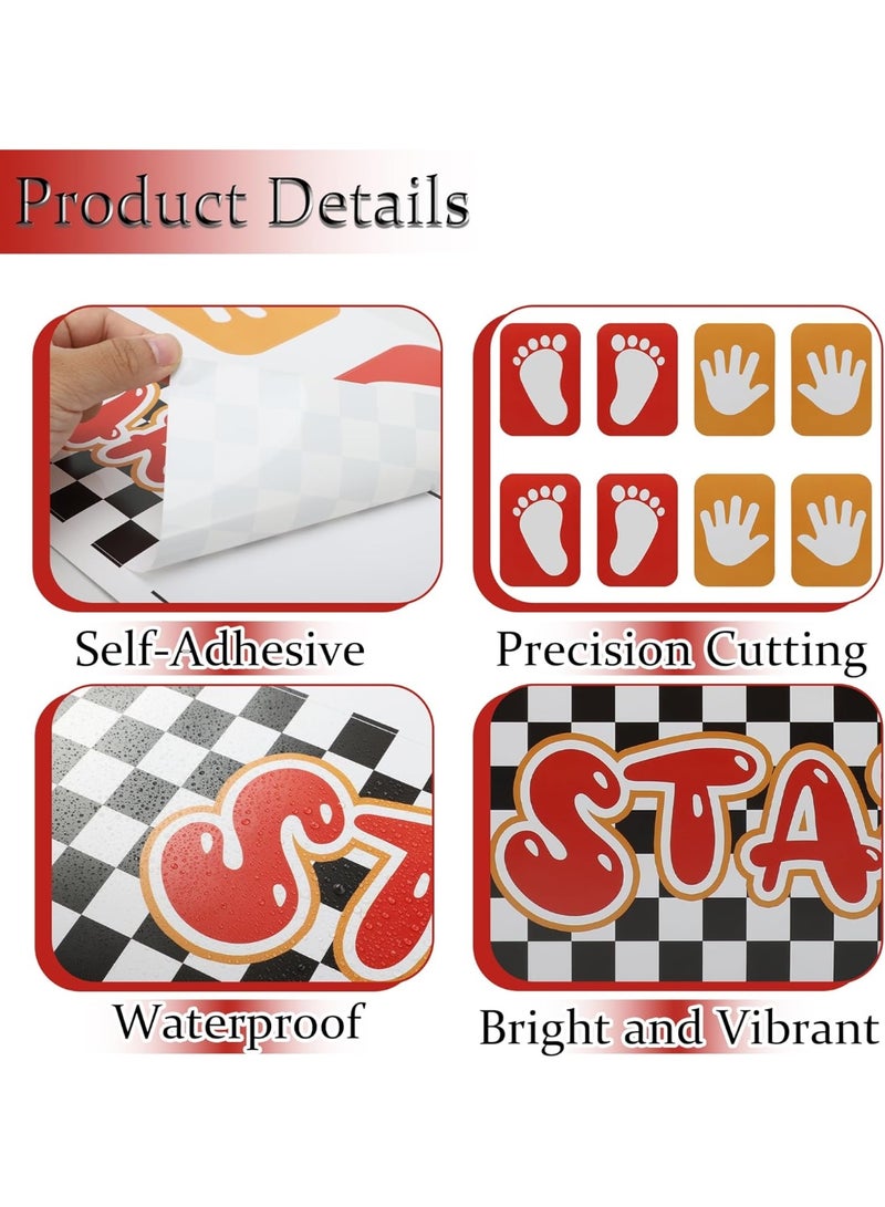 3-Piece Set of Colorful Hand and Footprint Floor Stickers – Fun and Educational PVC Decals for Kids' Rooms, Classrooms, and Home Décor, Perfect for Interactive Play and Learning, Self-Adhesive and R  - Image 4