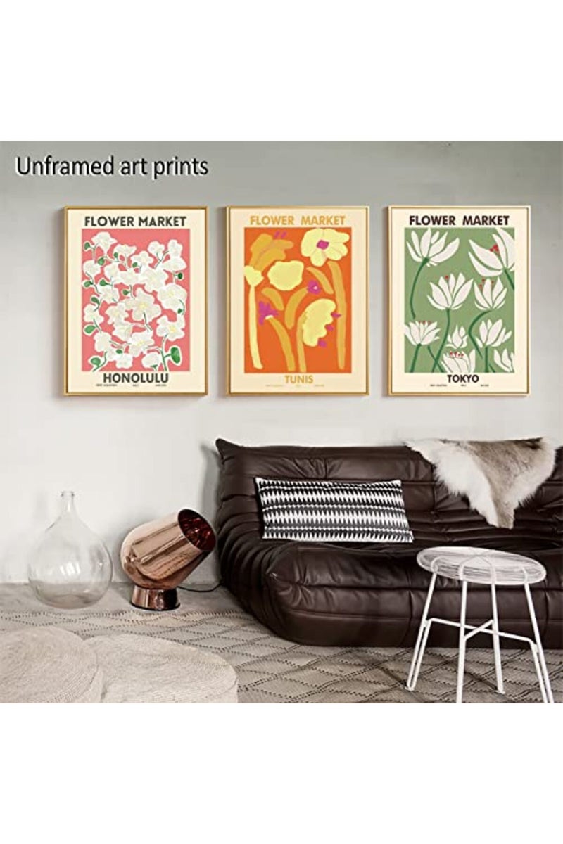 LIYAOLI Flower Market Poster 11 x 14 inch Set of 6 Unframed Boho Art Prints Danish Pastel Flower Prints Colorful Floral Wall Decor for Living Room Bedroom office Decoration (11x14'', Flower) - Image 4