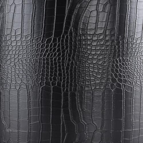 PIKOPIKO Black Reptile Print Drum Lamp Shade 13"Top x 13"Bottom x 10"High(Spider) Medium Modern Lamp Shades for Table & Bedside Lamp - Top and Bottom Self Trim Lampshades Replacement - Image 2