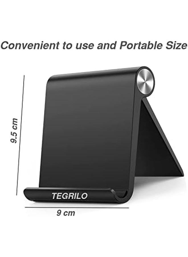 Cell Phone Stand For Desk Adjustable Desktop Phone Holder Compatible With Iphone 13 12 Pro Max 11 Se Xs Xr 8 Plus 6 7 Samsung Galaxy Note20 S20 S10 S9 S8 Black