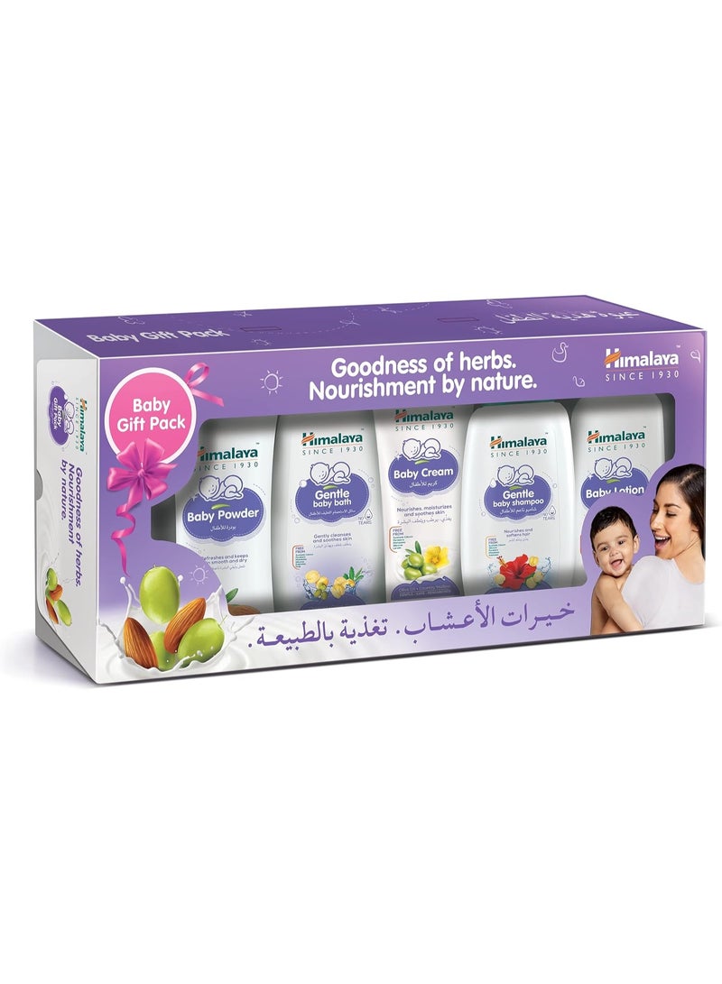 Himalaya Baby Care Gift Pack with Baby Shampoo, Baby Cream, Baby Lotion, Baby Powder And Baby Bath - Image 1