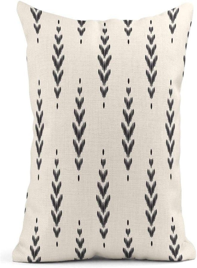 ArtSocket Set of 4 Throw Pillow Covers Ikat Tribal and Boho Ethnic Herringbone for Ideas Chevron Decor Linen Pillow Cases Home Decorative Square 20x20 Inches Pillowcases - Image 5