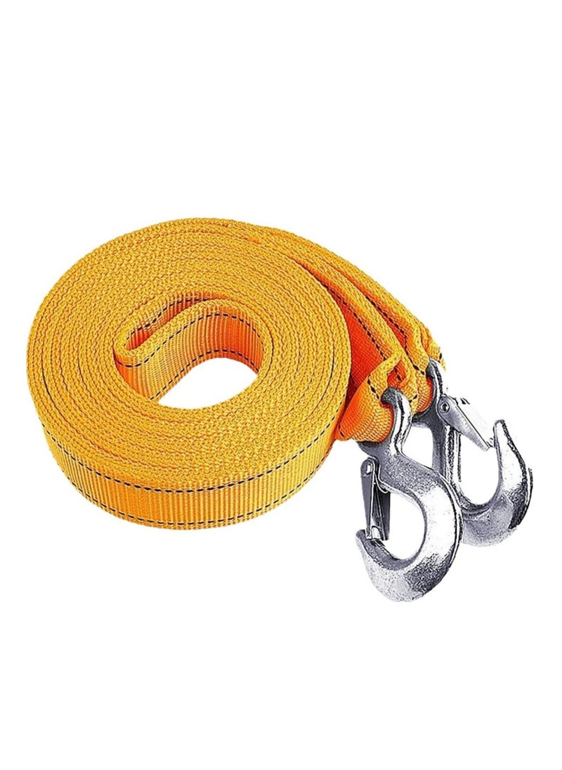 RATSAW Car Towing Strap, Heavy Duty Thickened Tow Rope, Recovery Strap with 2 Hooks, Emergency Trailer Towing Belt, Winch Rope for Car Rescue, Offroad Vehicle, Truck, SUV 5M 8 Tons  - Image 1