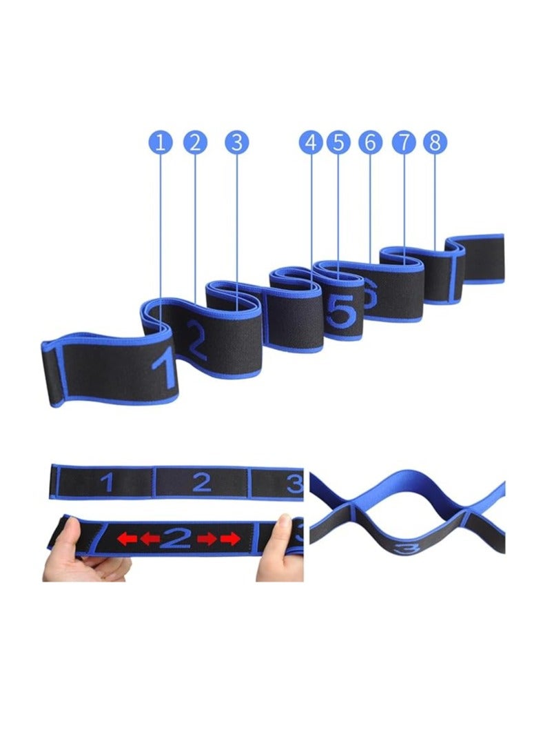 SportQ Ultimate Pro Premium Yoga Belt Natural Strap 8 Stretch Loops, Elastic Bands with Loops, Elastic Leg Extension Belt for Yoga, Flexibility for Therapy, Pilates, Yoga, Dance - Image 2