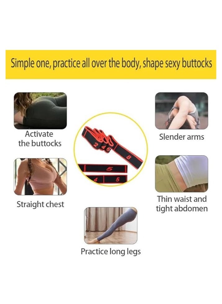 SportQ Ultimate Pro Premium Yoga Belt Natural Strap 8 Stretch Loops, Elastic Bands with Loops, Elastic Leg Extension Belt for Yoga, Flexibility for Therapy, Pilates, Yoga, Dance - pzsku/ZA220909E1B91DD3E6079Z/45/_/1720620328/1a242056-085c-4ecf-aaf1-bea44be4b09f