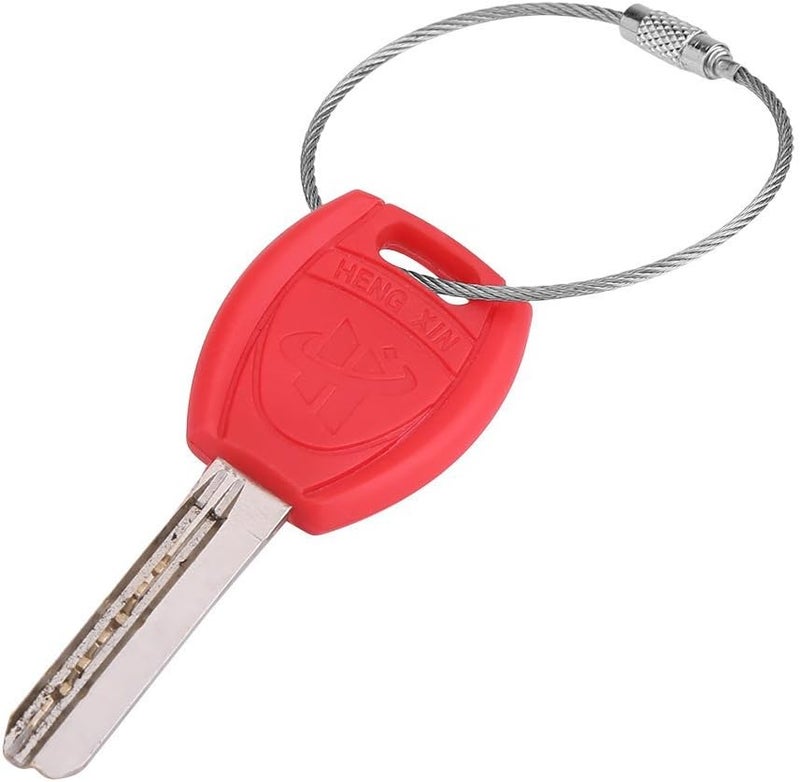 klarako Wire Keychains, 40Pcs Stainless Steel Wire Keychains Cable Rope Key Ring Lklarakos with Screw Locking for Hanging Luggage Tags or ID Tags - Image 4