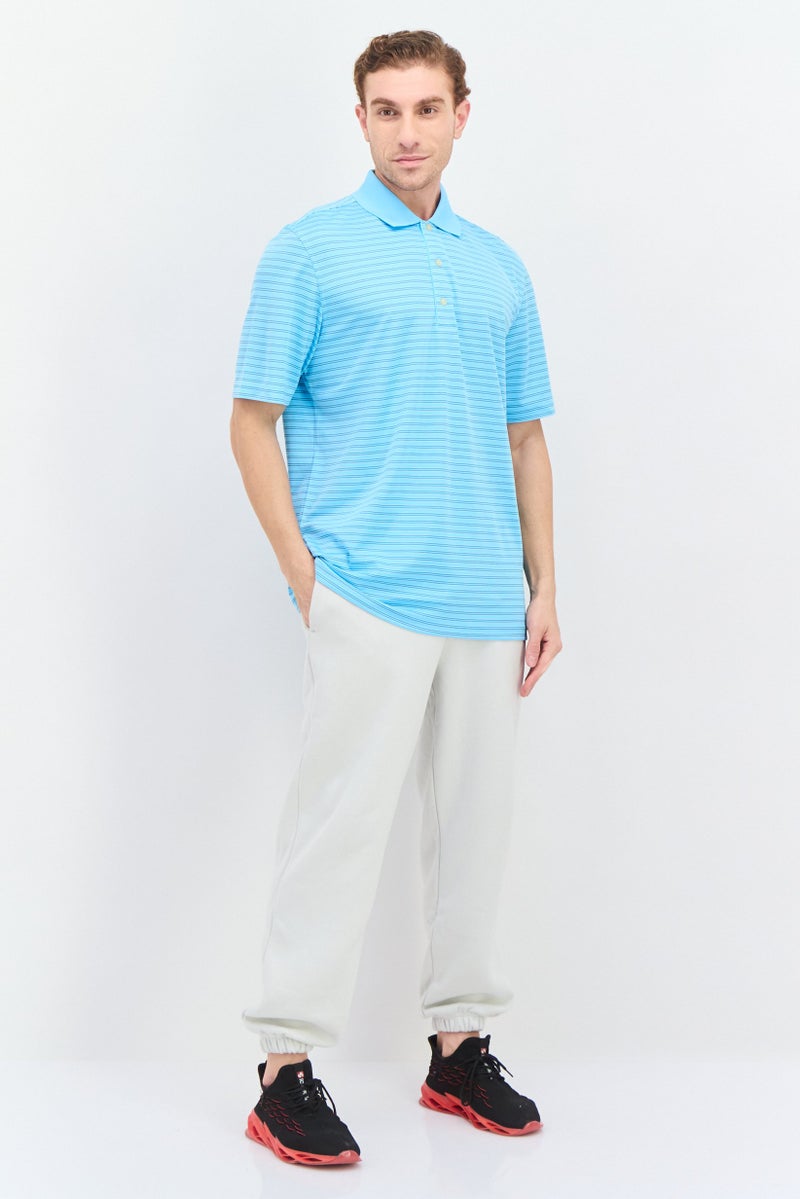 Greg Norman Men Sportswear Fit Short Sleeve Outdoor Polo Shirt, Sky Blue - Image 4
