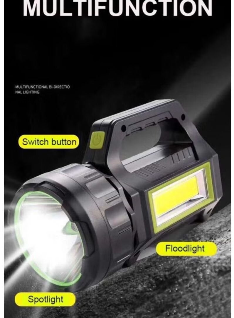 Portable waterproof, USB rechargeable flashlight, powerful spotlight, perfect for camping and outdoor activities - Image 1