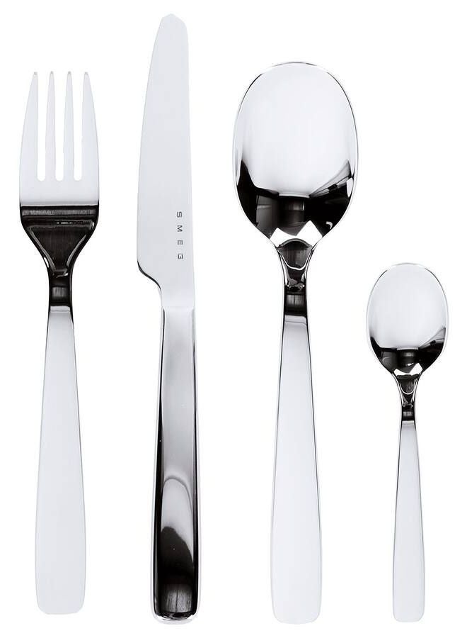 سميج SMEG - طقم أدوات مائدة من الفولاذ المقاوم للصدأ مكون من 4 قطع - فضي - Image 2