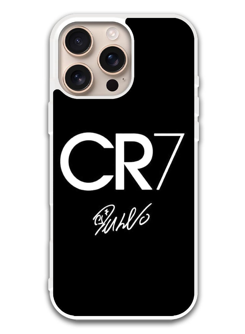 Theodor Protective Case Cover For APPLE IPHONE 16 Pro CR7 (1) (White Bumper) - Image 1